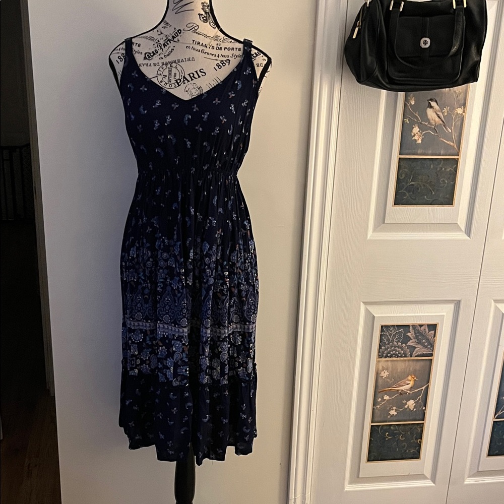 😃Chic Midnight Blue Midi Dress